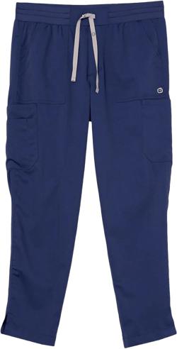 WonderWink Women's Slim Leg Cargo Scrub Pant 3X-Large Tall Navy