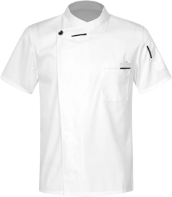 YEAHDOR Unisex Women Mens Cook Uniform Jacket Cross-Over Collar Chef Coat Restaurant Canteen Cooks Workwear