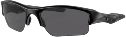 Oakley Flak Jacket XLJ OO9009 Rectangle Sunglasses for Men+ BUNDLE Leash + BUNDLE with Designer iWear Care Kit Matte Black / Grey 63 Millimeters
