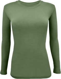 M&M SCRUBS Women's Under Scrub Tee Soft and Breathable Crew Neck Long Sleeve T-Shirt X-Large Dill Green