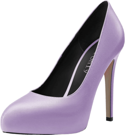 DearOnly Womens Slip On Platform Pumps High Stiletto Heel Closed Round Toe Matte Dress Shoes Bridal Wedding Shopping Vacation 5 Inch 8.5 Purple 2