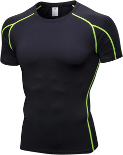 Men's Compression Shirts, Workout Tops Short Sleeve Athletic Base Layer T-Shirts Sports Gear Gym Shirt for Running X-Large 1-b Green