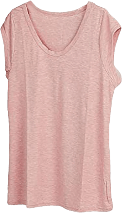 Summer Tops for Women 2023 Trendy Womens' Cap Sleeve Casual Loose Fit Basic Shirts Tank Tops A-pink Medium
