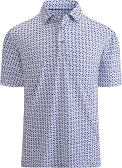 Mens Golf Shirts Short Sleeve Moisture Wicking Dry Fit Performance Athletic Polo Shirt X-Large White Blue