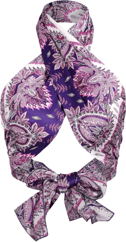 ZAFUL Women's Bohemian Bandana Criss Cross Sexy Boho Halter Wrap Crop Top One Size Purple-07