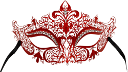 New Women Metal Mask Venetian Style Red Colorful Masquerade Mask Party