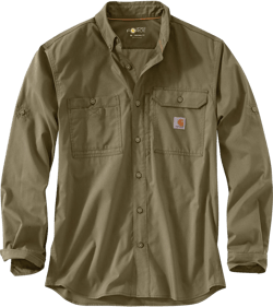 Carhartt mens Force Ridgefield Long Sleeve Shirt (Regular and Big & Tall Sizes) X-Large Burnt Olive