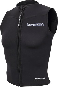 Lemorecn Womens Wetsuit Top Premium Neoprene 3mm Zipper Wetsuit Vest Black 10