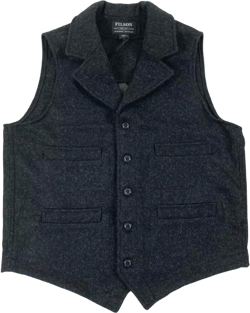 Filson Mackinaw Wool Western Vest Charcoal