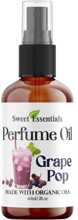 Sweet Essentials Grape Pop | Fragrance/Perfume Oil | 2oz Made with Organic Oils - Spray on Perfume Oil - Alcohol & Preservative Free