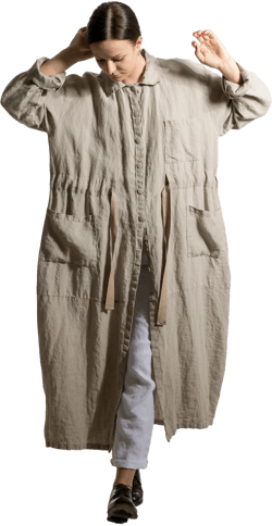 Linen jacket LAURA . Full length jacket. Linen coat. Loose  fit oversize dress, linen clothing for women