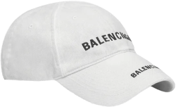 Double Logo Cap in White