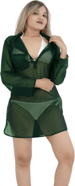 LA LEELA Women's Beachwear Swimsuit Coverups for Women Summer Swim Beach Cover Ups for Women Bikini Dress Tops Cover Up for Women M Green,Solid