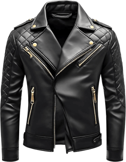 Men’s Black Leather Biker Jacket men winter fashion bomber jacket men | Stylish Asymmetrical Zip | f1 jacket biker jacket