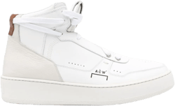 logo-print leather hi-top sneakers
