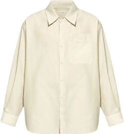 long-sleeve cotton-silk shirt