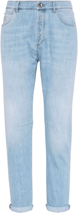 tapered-leg jeans