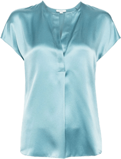 silk cap-sleeve blouse