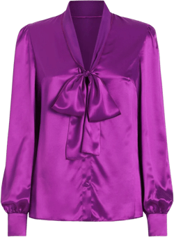 pussybow-collar shirt
