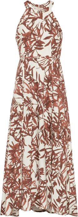 Herbarium-print maxi dress