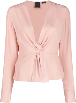 twist-detailing v-neck top