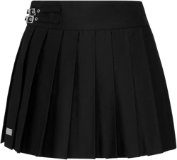 Skull pleated mini skirt