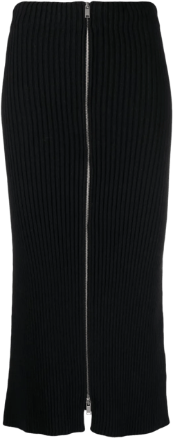 ribbed-knit cotton pencil skirt