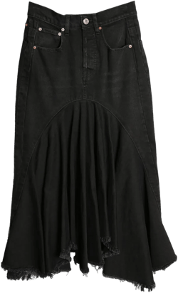 denim midi skirt