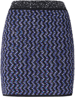 zigzag lamé mini skirt