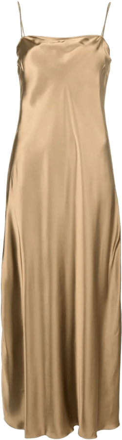 satin slip midi dress