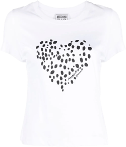 heart-print cotton T-shirt