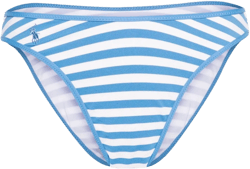 striped piqué-weave bikini bottom