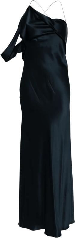 crisscross-back silk dress