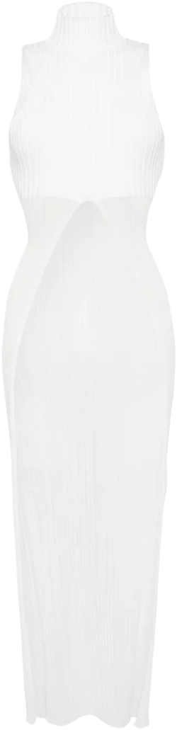 ribbed-knit sleeveless tunic