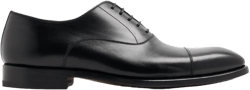 tonal-stitching leather oxford shoes
