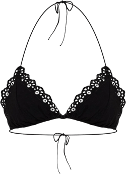 lace-trim bikini top