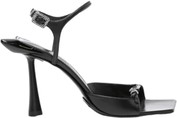 90mm crystal-buckle leather sandals