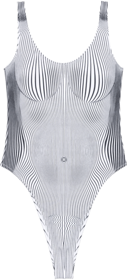 striped swimsuit