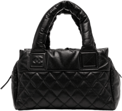 Chanel Medium Shopping Travel Tote Bag Plush Diamond Quilted Caviar Leather