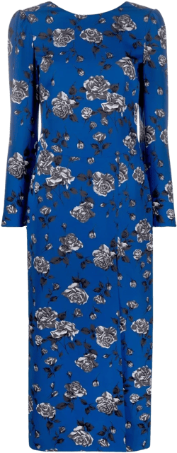 floral-print midi dress