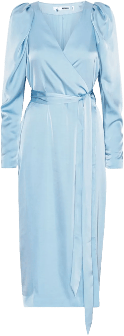 long-sleeve wrap dress
