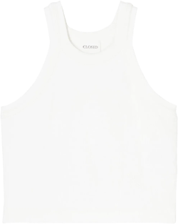 ribbed organic-cotton tank top