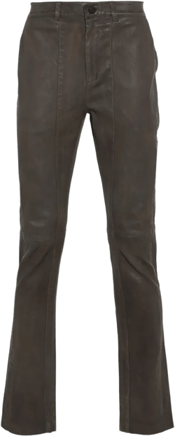 Merci leather straight-leg trousers