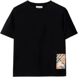 Check Label cotton T-shirt