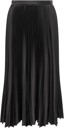 pleated midi skirt