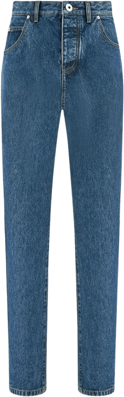 mid-rise straight-leg jeans