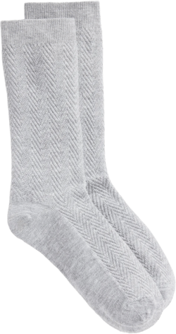 Chevron Trouser Socks - Mist Heather - 001