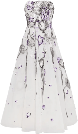 beaded tulle midi dress