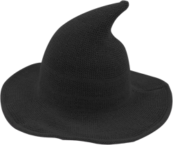 FASHIXD Womens Witch Hat Wizard Kinitted-Wool Hats Adult Costume Party Accessory Halloween Masquerade Cosplay Cap