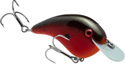 Strike King Chick Magnet Jr. Crankbait Fishing Lure, 1/4 oz, Dives 4-6 Feet, Premium Hooks 340 - Tomato Soup 1/4 oz